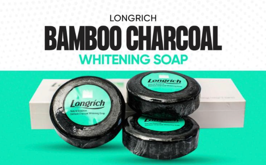 Longrich Natural Essence Bamboo Charcoal Nourishing Soap - 3 Bars