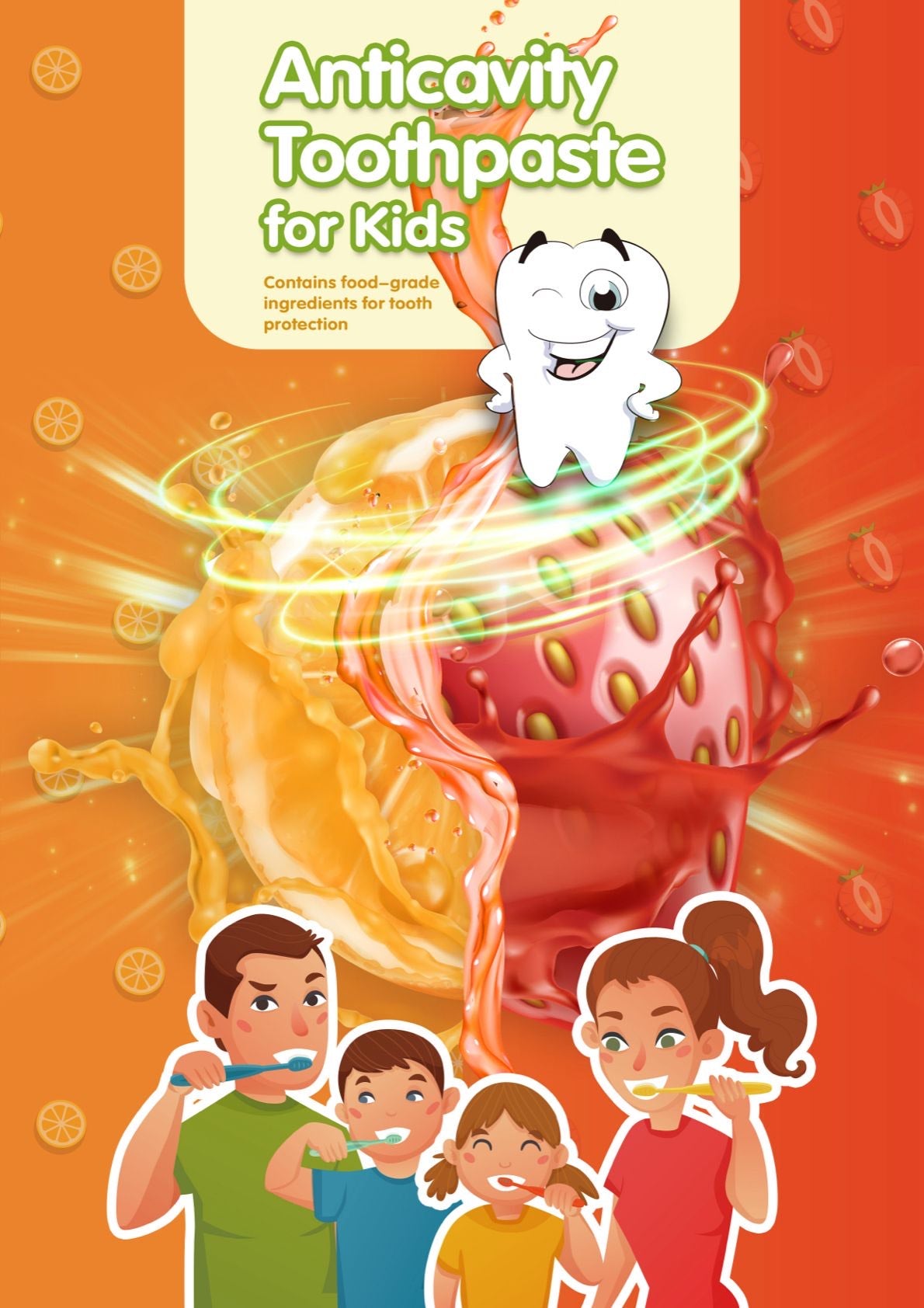 Longrich Toothpaste for kids Strawberry Flavor (60g)