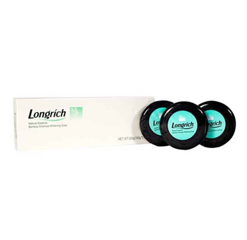 Longrich Natural Essence Bamboo Charcoal Nourishing Soap - 3 Bars