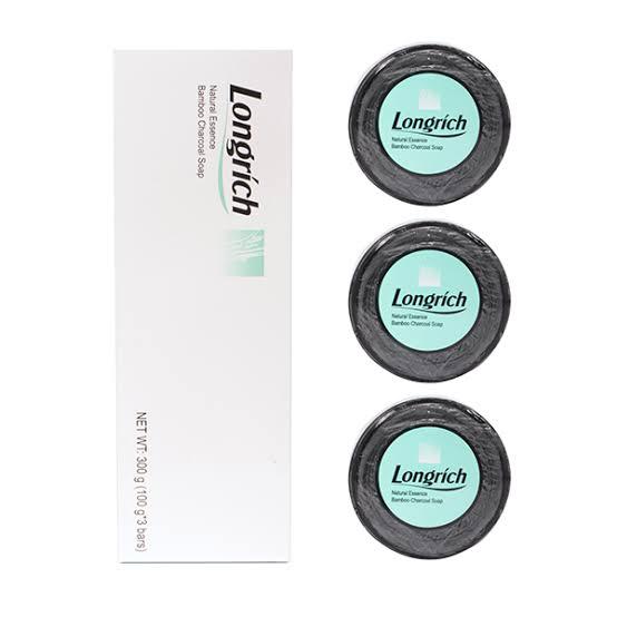 Longrich Natural Essence Bamboo Charcoal Nourishing Soap - 3 Bars