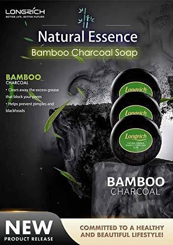 Longrich Natural Essence Bamboo Charcoal Nourishing Soap - 3 Bars