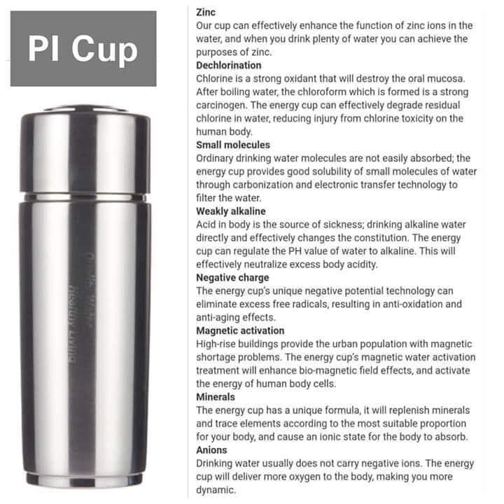 Longrich Classy Style Alkaline Energy Pi Water Bottle (Stainless steel)